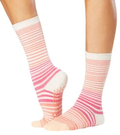 Tavi Jess Grip Socks Hot Pink Stripe
