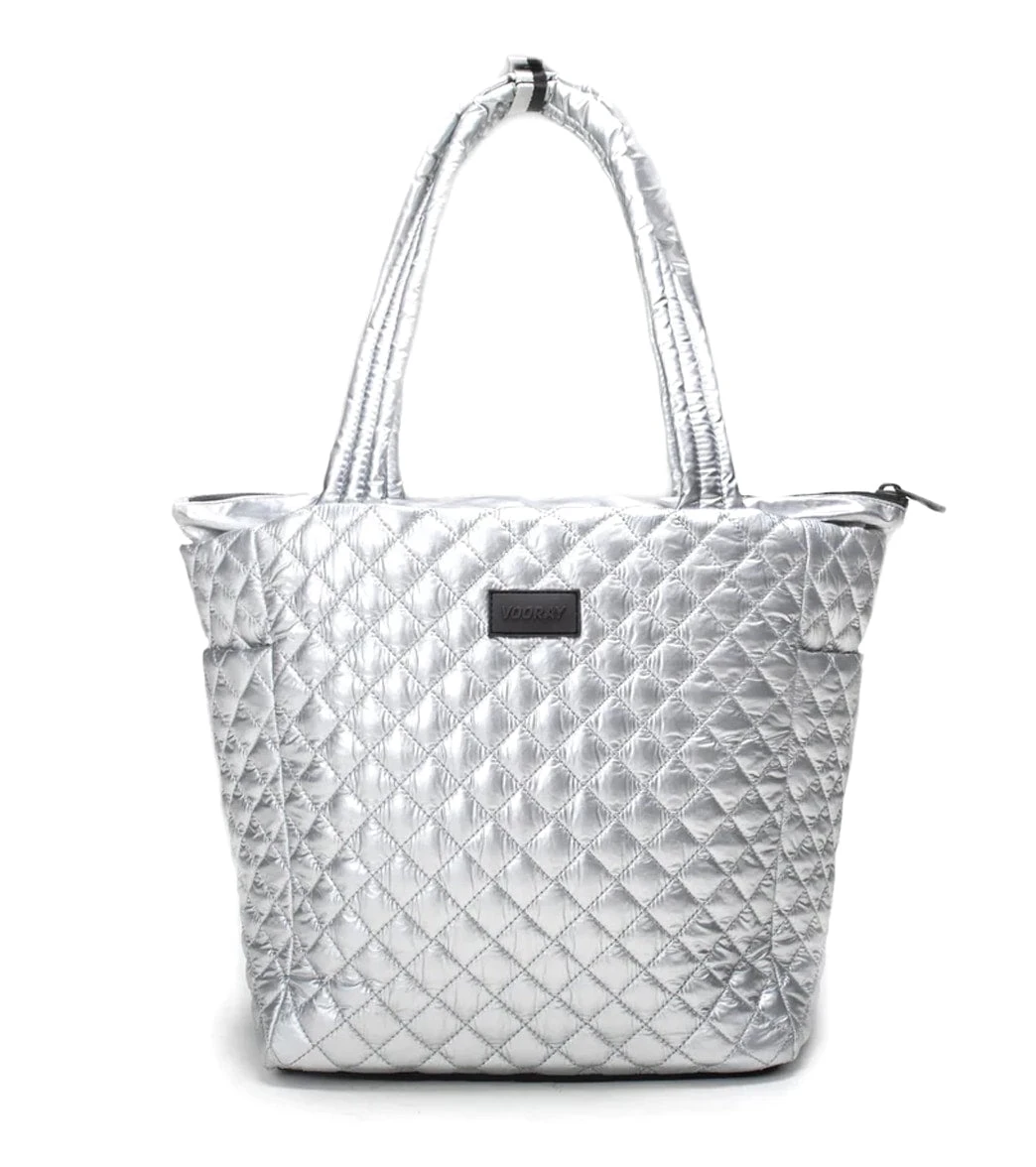 Vooray Naomi Tote Quilted Silver 2 Vooray Naomi Tote Quilted Silver - Image 2